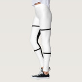 Leggings aus schwarzem und weißem Streifen (Links)
