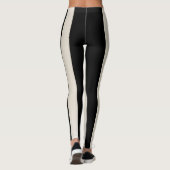 Leggings aus schwarzem und weißem Streifen (Rückseite)
