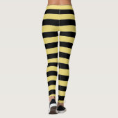 Leggings aus schwarzen und gelben Streifen (Rückseite)