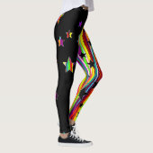 Leggings aus schwarzen und Regenbogenfarben (Rechts)