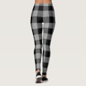 Leggings aus schwarzgrauem Karo (Rückseite)