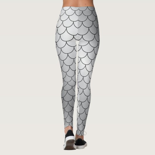 Leggings aus Silber und Schwarz (Rückseite)