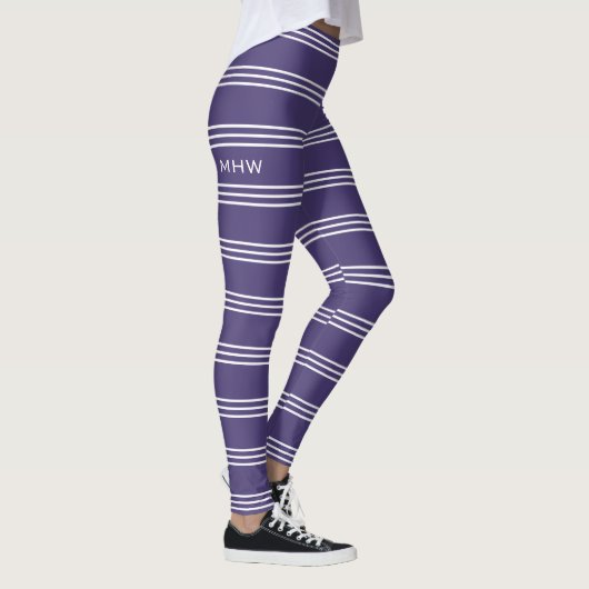 Leggings aus Violet Streifen (Rechts)