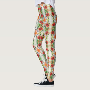 Leggings aus Weiß und Rot