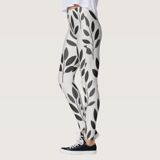Leggings aus weißem Leaf | Ai Design (Links)