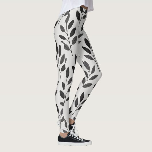 Leggings aus weißem Leaf | Ai Design (Rechts)