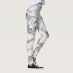 Leggings aus weißem Marmor<br><div class="desc">Moderne Leggings aus weißem Marmor MIGNEHMEN Design</div>