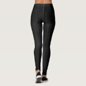 Leggings aus weißem Silhouette, digitales Schwarze (Rückseite)