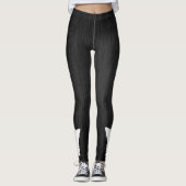 Leggings aus weißem Silhouette, digitales Schwarze (Vorderseite)