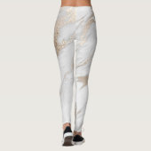 Leggings aus weißem und goldmarmor (Rückseite)