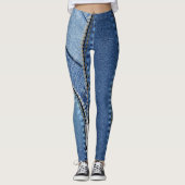 Leggings azul jean con texturas diferentes (Vorderseite)