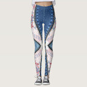Leggings azul jeans con cortes (Vorderseite)