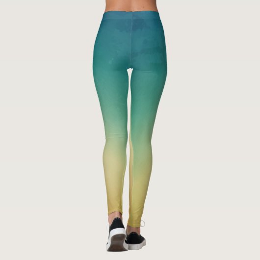 Leggings Beach Sonnenuntergang Palmenbaum String L (Rückseite)