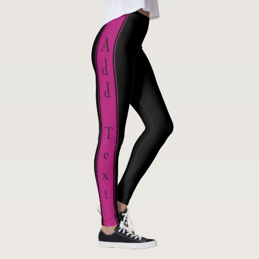 Leggings Benutzerdefinierter Text für seitliche St (Rechts)