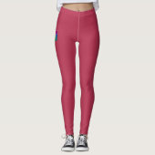 Leggings Bildtext hinzufügen Viva Magenta (Vorderseite)