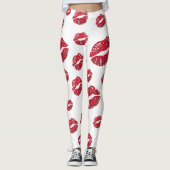 leggings blanco con besos (Vorderseite)