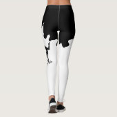 Leggings blanco con corte de negro para  yoga (Rückseite)