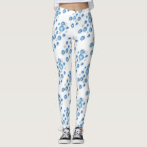 Leggings - Blasen in blau