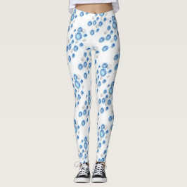 Leggings - Blasen in blau