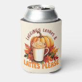 Leggings, Blätter & Latten Bitte - Fall ästhetisch Dosenkühler (Kanne Rückseite)