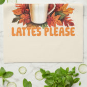 Leggings, Blätter & Latten Bitte - Fall ästhetisch Geschirrtuch (Gefaltet)