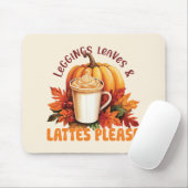 Leggings, Blätter & Latten Bitte - Fall ästhetisch Mousepad (Mit Mouse)