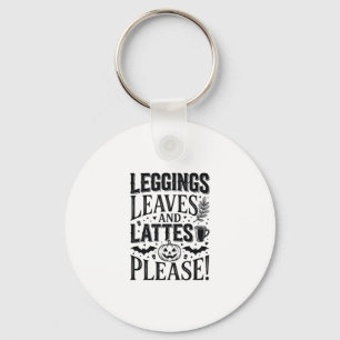 Leggings Blätter Lattes Halloween Herbst Kaffee De Schlüsselanhänger
