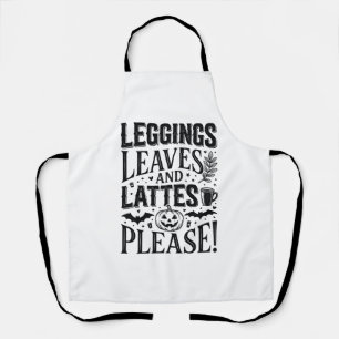 Leggings Blätter Lattes Halloween Herbst Kaffee De Schürze