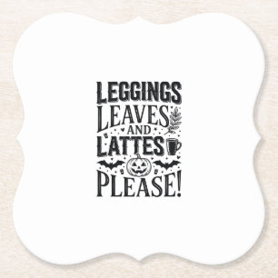 Leggings Blätter Lattes Halloween Herbst Kaffee De Untersetzer