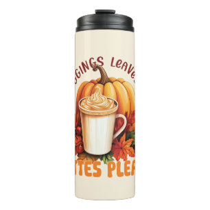 Leggings. Blätter und Latten bitte Thermosbecher