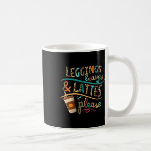 Leggings Blätter und Lattes bitte Vintage-Kürbis Kaffeetasse