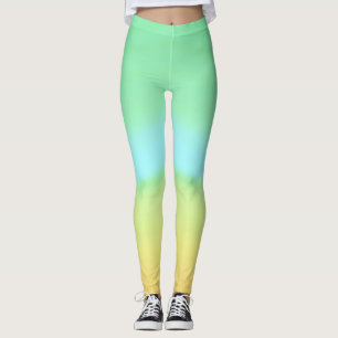 Leggings ~ Blau, Grün und Gelb