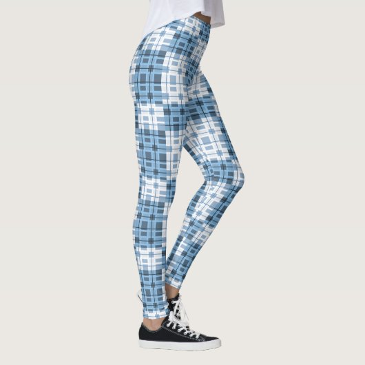 Leggings-Blau-Kariert Leggings (Rechts)