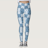 Leggings-Blau-Kariert Leggings (Vorderseite)
