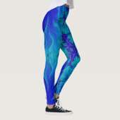 Leggings ~ blaue Wellen ~ Original (Rechts)