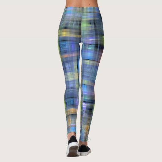 LEGGINGS - Blaues abstraktes Design (Rückseite)
