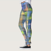 LEGGINGS - Blaues abstraktes Design (Links)