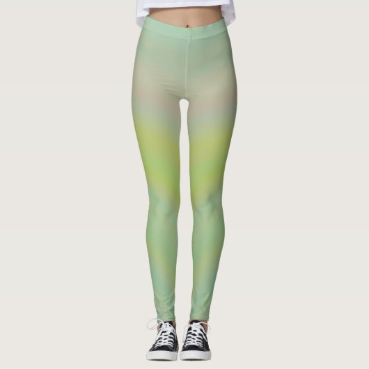 Leggings ~ bleibliche Zitrone und grün (Vorderseite)