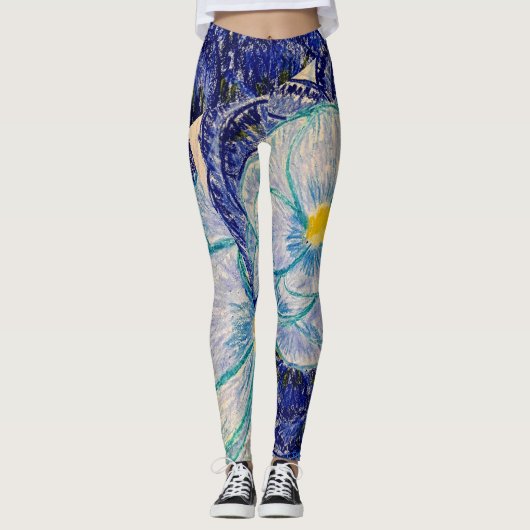 Leggings Blue Camelia (Vorderseite)