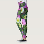 Leggings Blume in Rosa und Gelb (Links)
