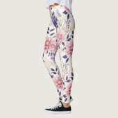 LEGGINGS - Blume von Rosa und Blau (Links)