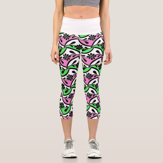 Leggings Blumendruck (Vorderseite)