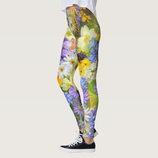 LEGGINGS - "Blumengarten" - Blumendesign (Links)