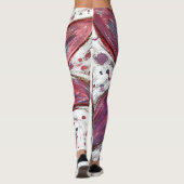 Leggings Blütenperpul und Magenta (Rückseite)