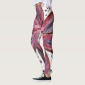 Leggings Blütenperpul und Magenta (Links)