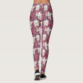 Leggings Blütenperpul und Magenta (Rückseite)