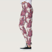 Leggings Blütenperpul und Magenta (Links)