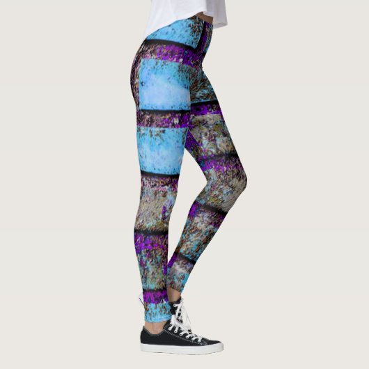 Leggings Bricks Blau Lila Grau (Rechts)