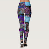 Leggings Bricks Blau Lila Grau (Rückseite)