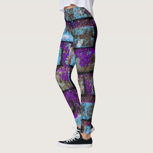 Leggings Bricks Blau Lila Grau (Links)